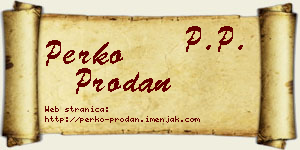 Perko Prodan vizit kartica